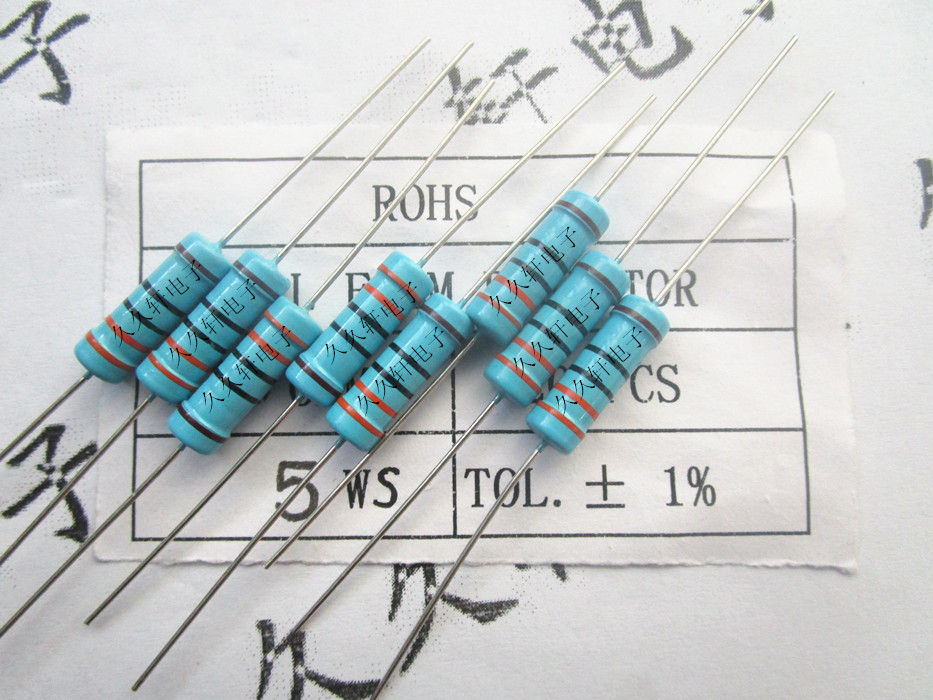 精密五环电阻 5Ws 1% 3电阻器