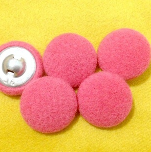 布艺钮扣子 深粉红色羊绒包布纽扣 大衣风衣毛衣配件辅料 DIY手工