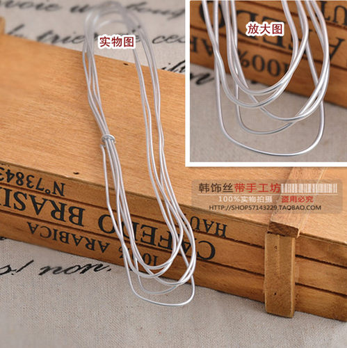 包胶软铁丝铝丝 定型用 diy兔耳朵猫耳朵发饰材料 饰品配件 1米价