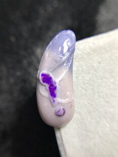 醒走 天然舒俱来苏工俏色巧雕蝴蝶花藤雕件苏纪石吊坠