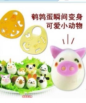 日本木晖 小动物蛋蛋造型器 DIY鸡蛋模具可爱便当盒饭团寿司工具