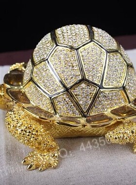 镶钻富贵长寿乌龟桌上金属工艺品