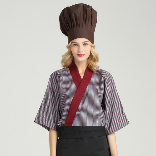 酒店厨师帽子百褶布帽蘑菇帽工作帽厨师长工帽后厨工帽男女高布帽