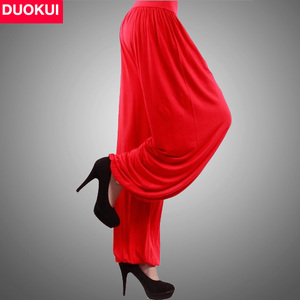 春夏女款运动瑜伽裤灯笼裤女中腰哈伦裤宽松阔腿裤广场舞裤女长裤