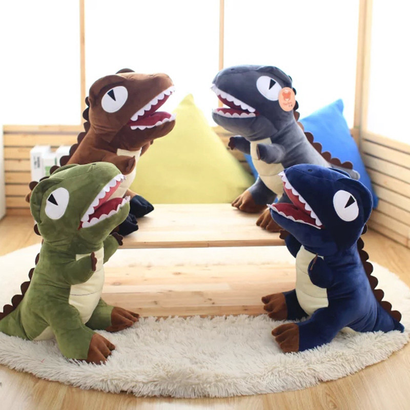 可爱恐龙毛绒玩具搞怪仿真霸王龙玩偶睡觉暖手抱枕公仔圣诞节礼物