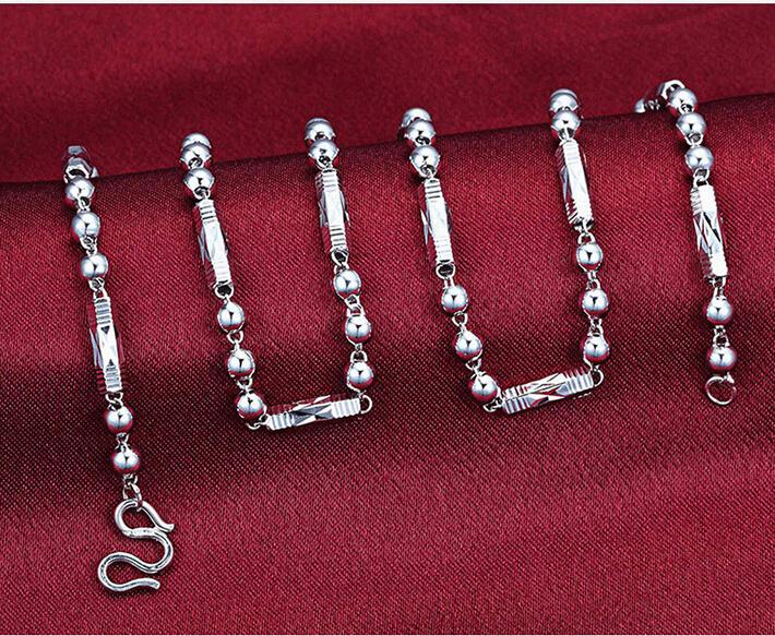 男士时尚风韩版实心银项链