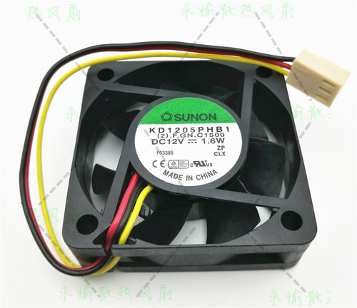 全新SUNON/建准 KD1205PHB1 12V 1.6W 5015 3线滚珠散热风扇 5cm
