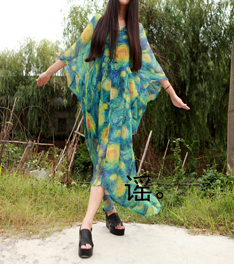 此岸歌声*原创设计店-雪纺纱袍  文森特小姐 （回馈六折）