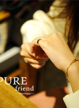 满58包邮】正品purefriend饰品 欧美潮人活口开口可调尾戒戒指