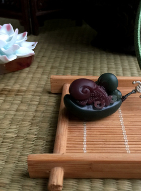 菩提天然精雕幸福紫绿玛瑙包邮