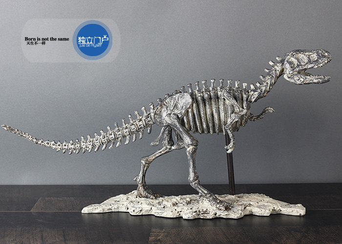 树脂侏罗纪仿真恐龙霸王龙骨架骨骼化石暴龙装饰品道具模型摆件