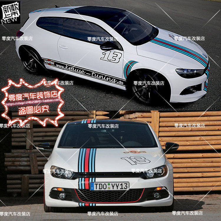 大众POLO车贴高尔夫7 GOLF6 WRC 福克斯拉花 尚酷个性全车贴贴纸
