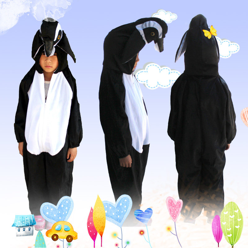 幼儿园儿童节演出服装舞蹈表演服饰 动物企鹅鸟连体衣服装装扮