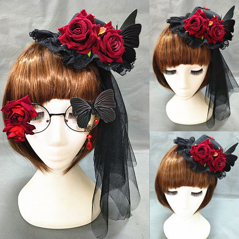 包邮蒸汽朋克帽子复古lolita小礼帽配饰蝴蝶基佬聚会演出装饰头纱在类目 饰品/流行首饰/时尚饰品新, 发饰中 - 来自Buy2taobao.com提供专业的淘宝代购服务