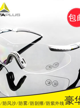 代尔塔101109护目镜防风沙劳保透明防风防护眼镜防雾防冲击防风镜