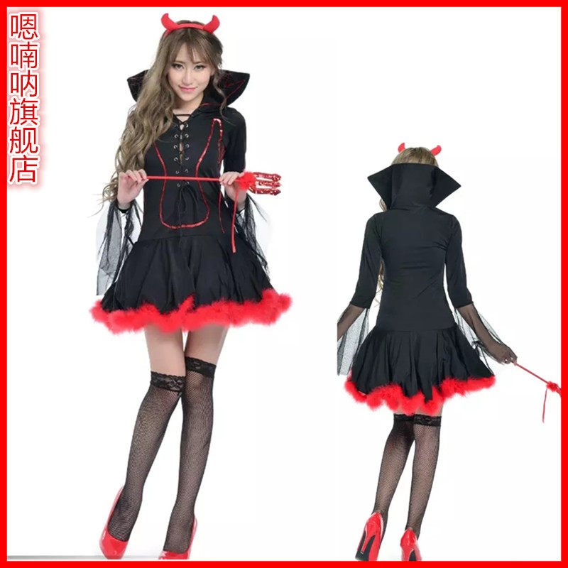 2020女巫装恶魔装ds演出服新款性感酒吧成人万圣节女式舞台服装