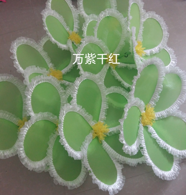 广场舞舞蹈道具女子群舞茉莉芬芳手拿茉莉丝网花定制花蕾丝边花朵