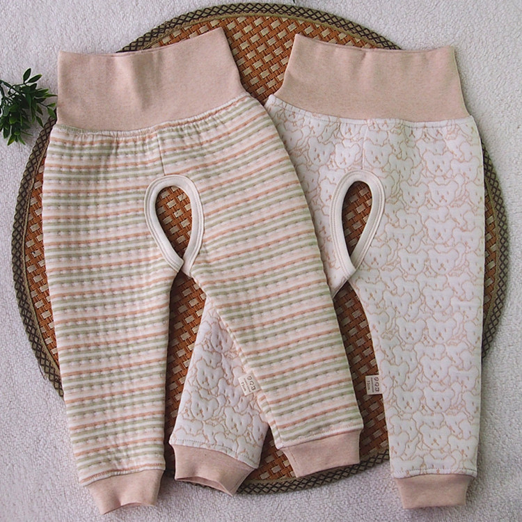 彩棉高腰护肚冬装开裆保暖内衣