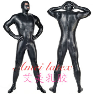 乳胶紧身衣 男士全包乳胶衣 开眼鼻嘴乳胶紧身衣 Latex Catsuit