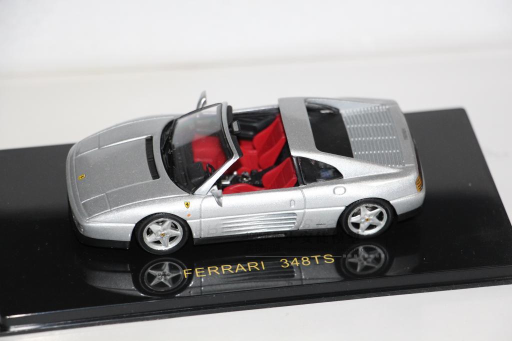 IXO 银色敞蓬法拉利FERRARI 348TS经典合金汽车模型 原厂 1:43