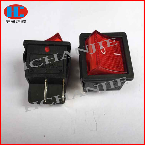 电焊机专用电源开关 15A焊机船型开关带灯 普通电焊机翘板4脚开关