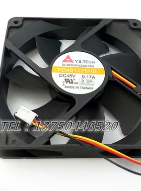 元山 Y.S.TECH 12025 FD481225HB DC48V 0.17A 12CM 轴流散热风扇