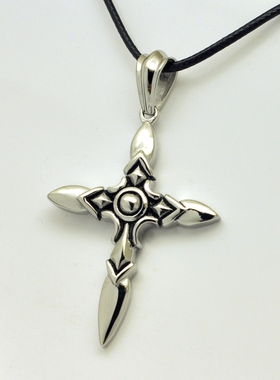 十字架钛钢欧美款不掉色吊坠链