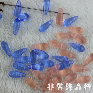 120粒 7x16mm琉璃珠(横孔圆水滴形) DIY手工饰品发簪散珠材料
