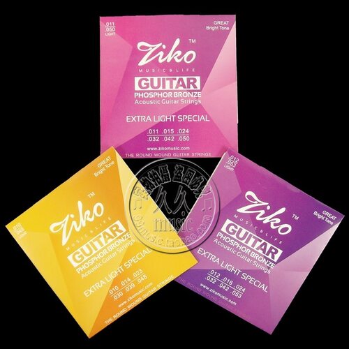 正品包邮〓香港 ZIKO立欧 高级民谣木吉他琴弦 010/011/012/可选