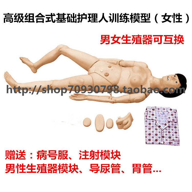 护理人体模型组合式基础护理模型医用假人护理训练模拟人男女互换