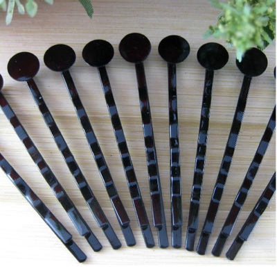 DIY配件 四波浪型一字夹 发卡 发夹 边夹 长度53mm带片一字夹