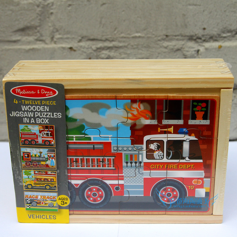 清仓美国益智玩具盒装木质拼图