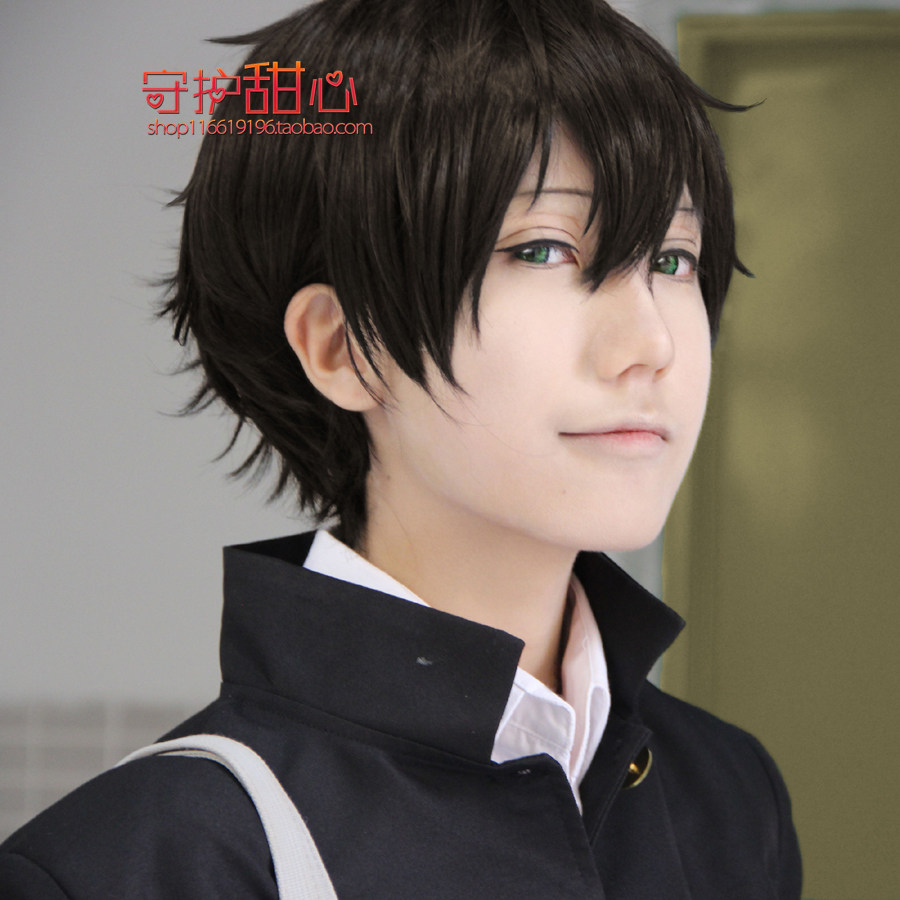 {甜心家}冰菓 折木奉太郎 黑色帅气收脸短发 高野政宗cosplay假发