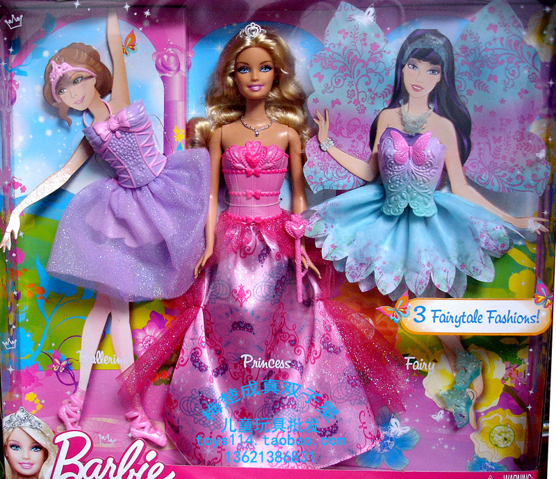 现货 barbie 专柜正品 美泰 芭比娃娃 w2930 芭比仙子换装组