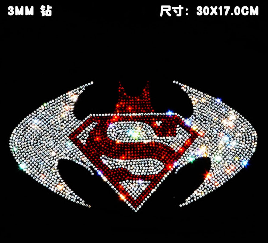 成品图烫钻图烫图衣服烫钻DIY胸前大图琉璃亮钻蝙蝠侠烫画图百搭,饰品/流行首饰/时尚饰品新,其他DIY饰品配件,淘宝优惠券,粉丝福利购,淘宝优惠卷