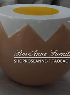 【ROSEANNE】工厂直销 休闲 egg yolk 趣味鸡蛋黄茶几凳子玻璃钢