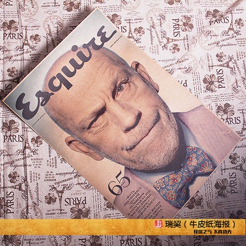 约翰马尔科维奇海报John Malkovich挂图esquire时尚先生杂志定制