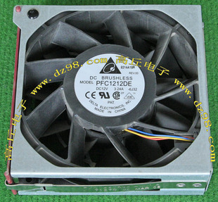 滚珠轴承 拆机带保护壳网罩 12V DELTA 3.24A 原装 PFC1212DE 风扇