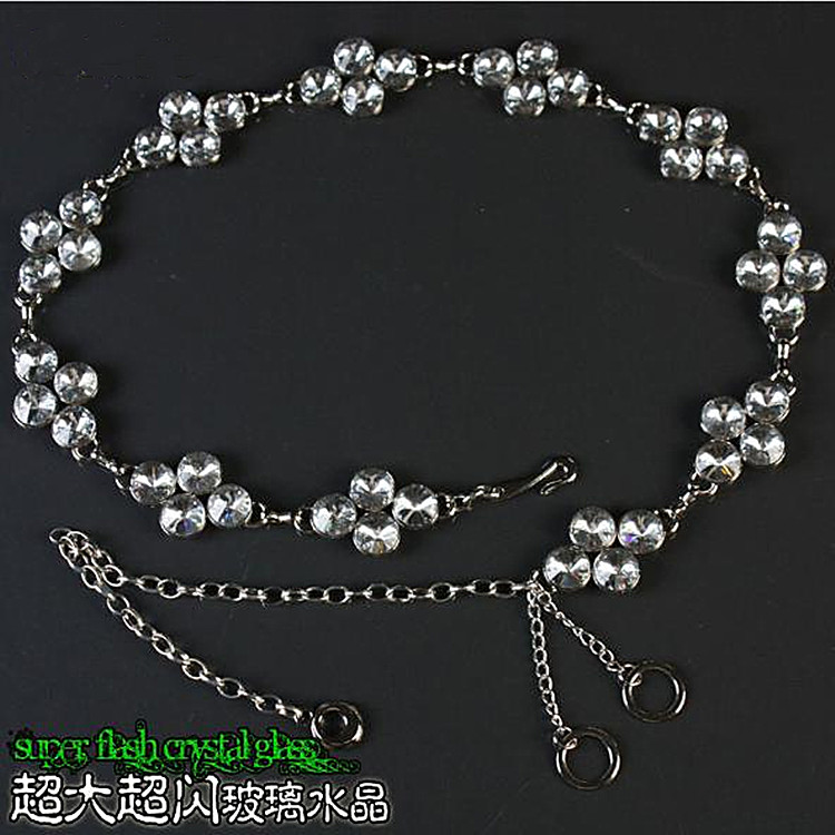 肚皮舞百搭风金属细腰带流苏装饰