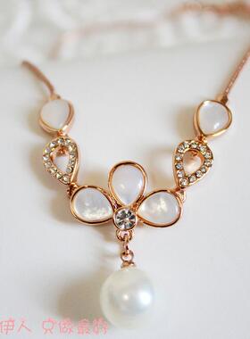 贝壳百搭珍珠防过敏不掉色短链