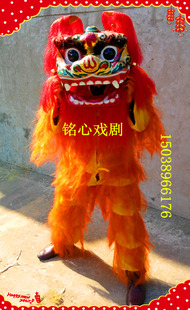 单人舞龙舞狮子北狮南狮子儿童醒狮包邮狮皮秧歌社火道具绣球包邮