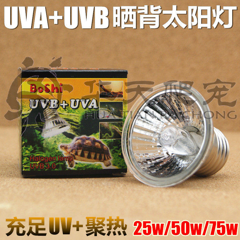 包邮 乌龟 晒背灯uva uvb 水龟 全光谱太阳灯25/50/75w加热