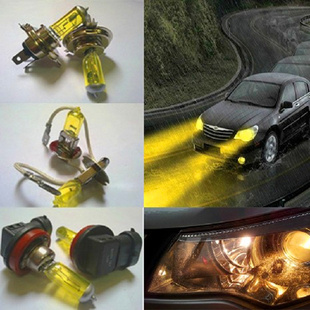 克莱/KELAI汽车增亮黄光灯泡前大灯雾灯黄金眼超高亮H1H4H7H39005