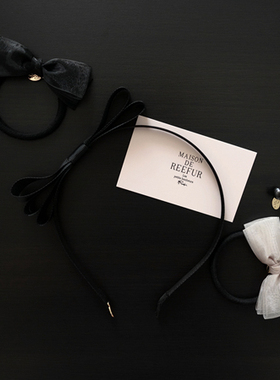 日本新款萌萌哒reefur梨花宽蝴蝶结发箍少女洗脸简约韩国头箍可爱