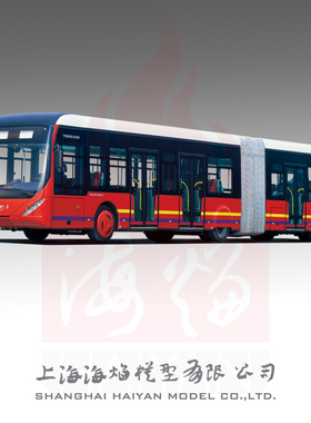 1:43青年客车模型JNP6182G BRT合金客车巴士模原厂出品精致模型