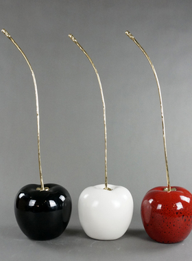 水果黑白餐厅桌面摆件创意陶瓷