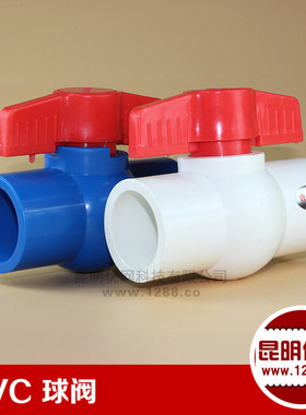 PVC给水球阀 20 25 32 40 50 63 75 90 水管开关 新料全塑料阀门