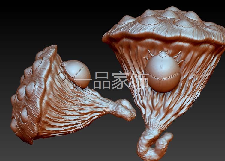 新富甲一方---立体图三维核雕精雕图圆雕图stl模型3d打印非实物