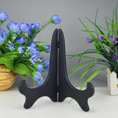 圆盘底座支架普洱茶饼艺术瓷盘相框小摆件展示盘架塑料底座托架子