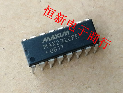 MAX232CPE MAX232EPE 直插 DIP16 RS-232接口IC 串口通信转换芯片